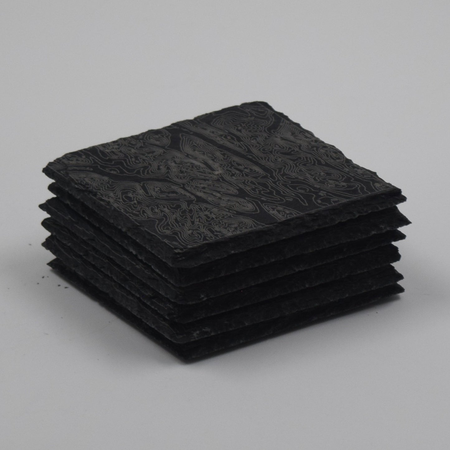 Scotland • Contour Map, Slate Coasters Featuring Scottish Landmarks