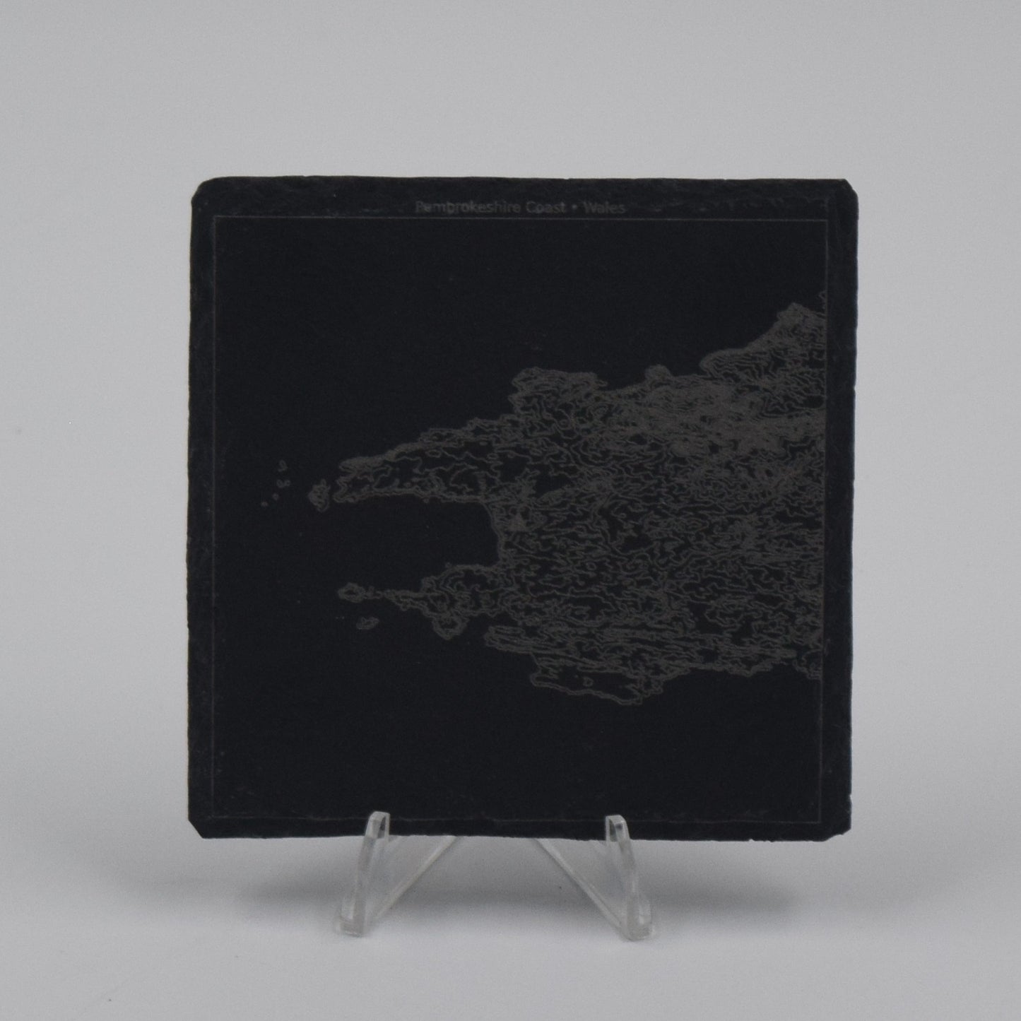 Wales • Contour Map, Slate Coasters Featuring Welsh Landmarks