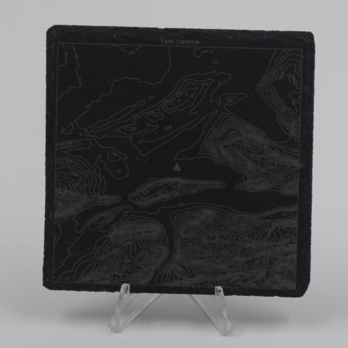 Switzerland • Contour Map, Slate Coasters Featuring Swiss Landmarks