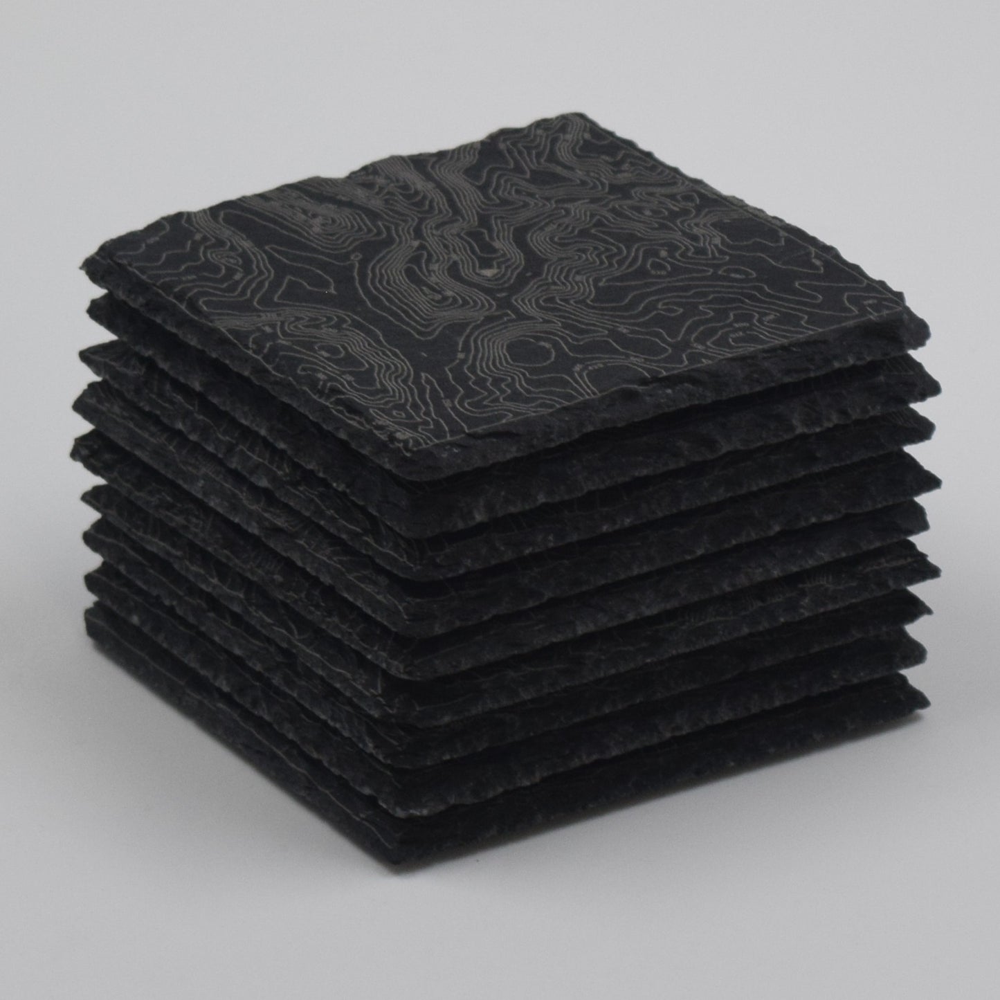 Switzerland • Contour Map, Slate Coasters Featuring Swiss Landmarks