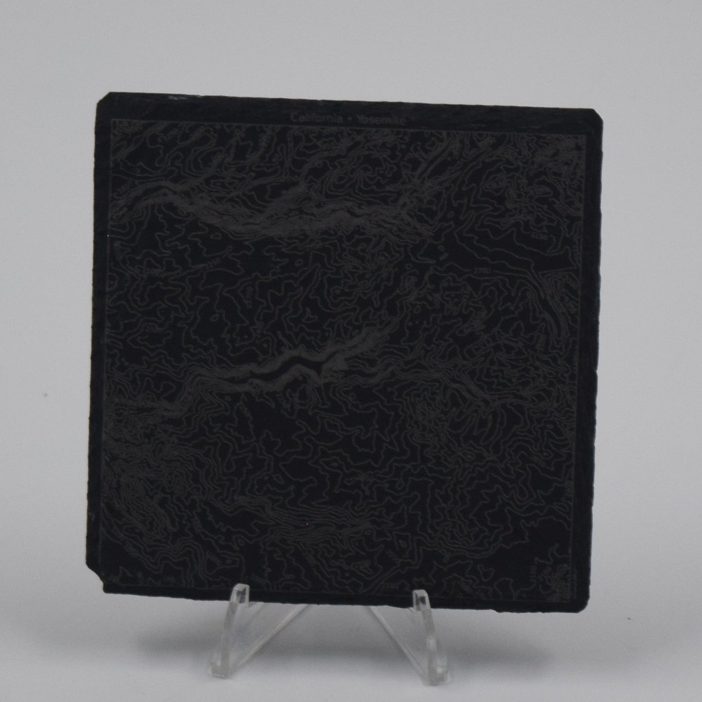 California • Contour Map, Slate Coasters Featuring Californian Landmarks